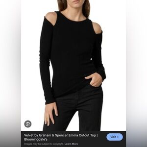 Velvet by Graham & Spencer “Emma” Cut Out Long Sleeve Top